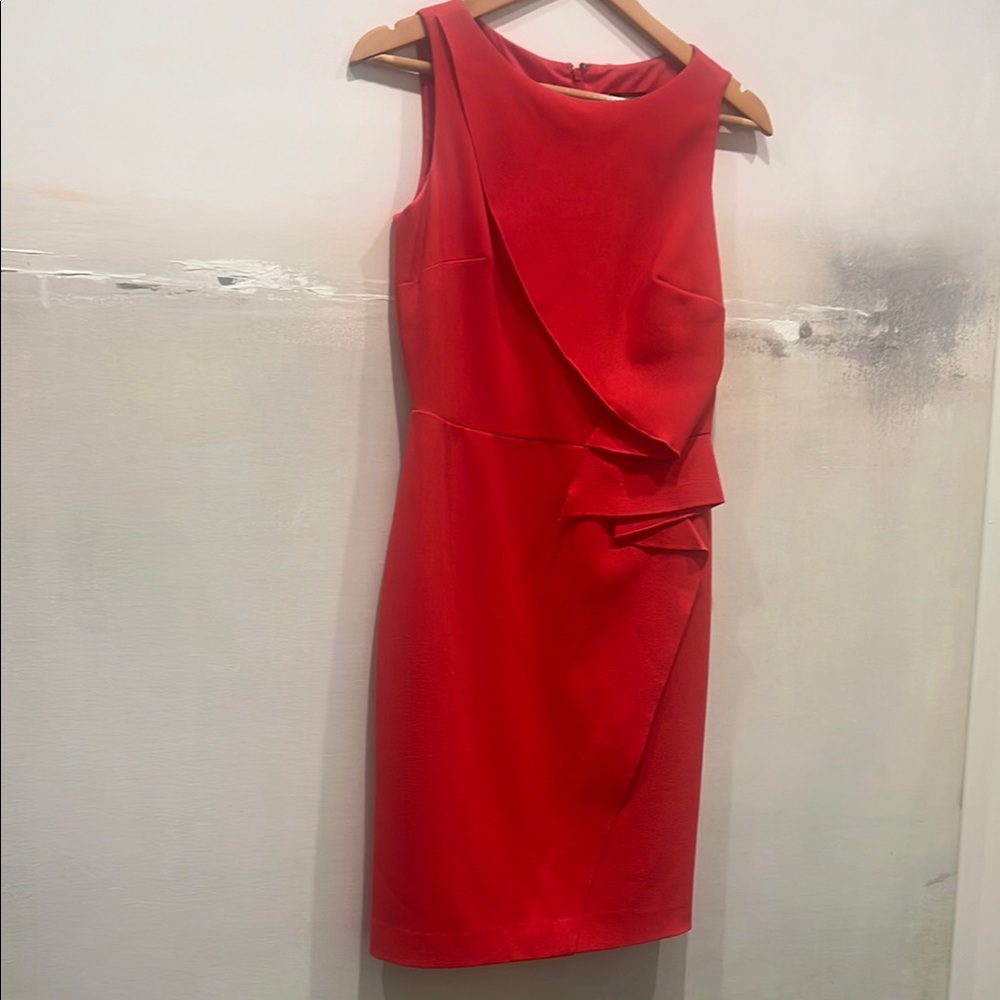 Ann Taylor Asymmetrical Red Dress
